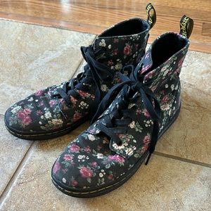 Floral Dr. Marten Cloth Boots